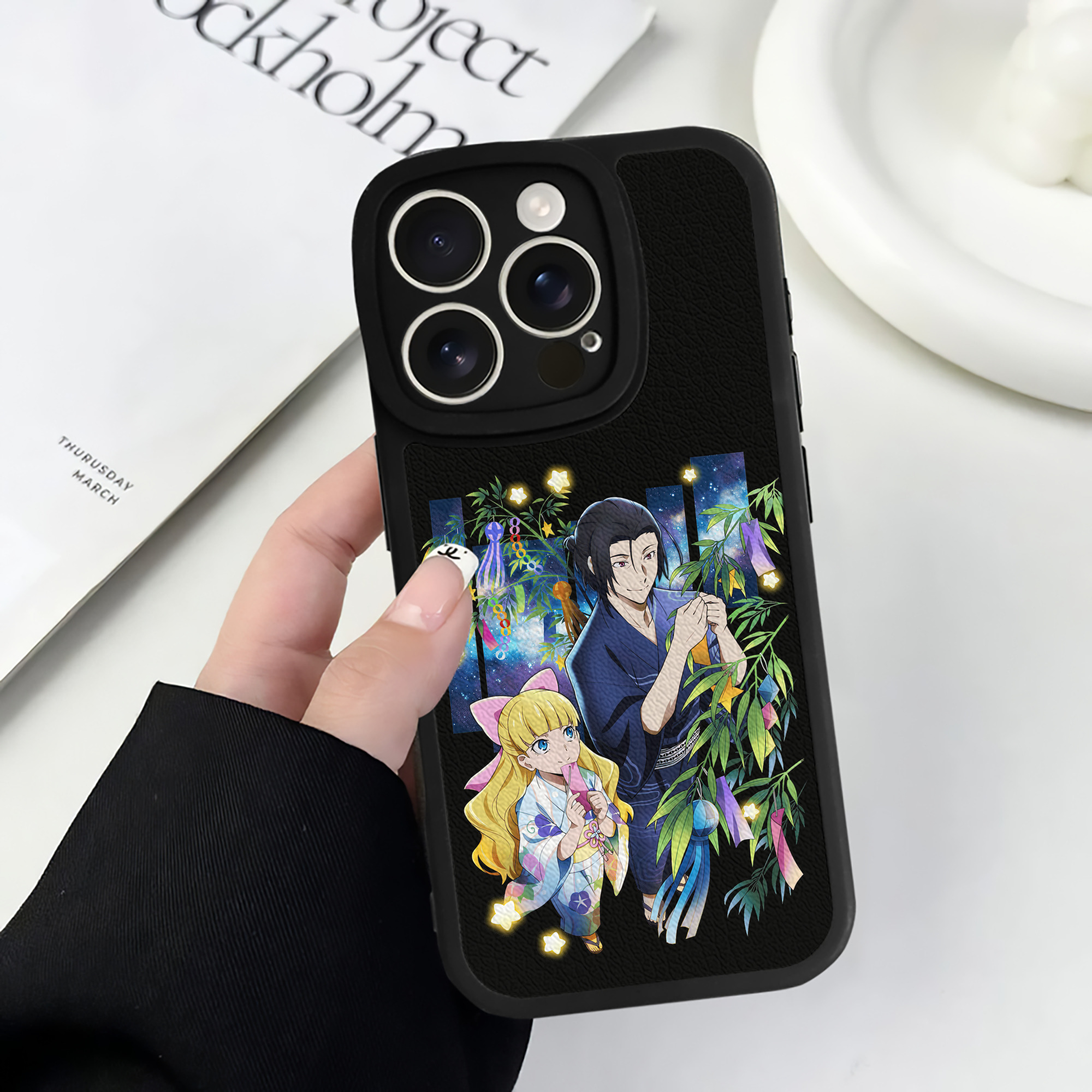（画像用） 文豪ストレイドッグス Bungo Stray Dogs 【iPhone 16シリーズ対応】シリコンスマホケース（レザー調） 材質：シリコン
